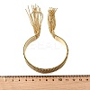 304 Stainless Steel Tassels Cuff Bangles for Women BJEW-V012-02G-3