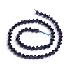 Synthetic Blue Goldstone Beads Strands G-E560-E05-6mm-2