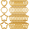 120Pcs 4 Styles Alloy Bead Frame FIND-SP0004-14-1