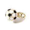 3D Brass Enamel Charms KK-CBAEEA8-01G-2
