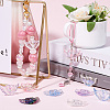 40pcs 5 Colors Transparent Acrylic Heart Wing Beads AJEW-SP0001-10-4