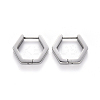 Tarnish Resistant 304 Stainless Steel Huggie Hoop Earrings STAS-S103-24P-1