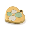 316 Surgical Stainless Steel Enamel Charms STAS-M073-32A-03G-2