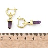 Natural Amethyst Hoop Earrings EJEW-P306-01G-10-5