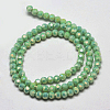 Faceted Round Full Rainbow Plated Electroplate Glass Beads Strands X-EGLA-J130-FR02-2
