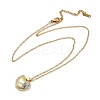 Brass Crossed Bowknot Heart Pendant Necklaces LS-NJEW-K280-06G-02-2