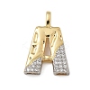 Brass Micro Pave Cubic Zirconia Pendants KK-B126-02G-A-1