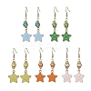 304 Stainless Steel Glass Dangle Earrings EJEW-JE05848-1
