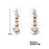 Geometric Cube Stud Earrings with Full Rhinestone Design TL4869-2-1