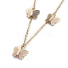 Brass Butterfly Pendant Necklaces NJEW-JN02678-01-3