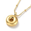 Initial Letter Brass Pendant Necklace NJEW-A015-21G-O-1