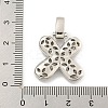 Brass Micro Pave Clear Cubic Zirconia Pendants KK-B099-01P-X-3