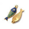 304 Stainless Steel Enamel Pendants X-STAS-H475-07G-2