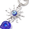Evil Eye Lampwork Pendant Decorations HJEW-JM01996-01-3