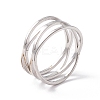 Non-Tarnish Criss Cross 304 Stainless Steel Finger Ring for Women  LS-RJEW-B035-03P-1