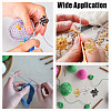 12Pcs 6 Colors Snake Alloy Wrapped Cuff Ring Yarn Guide Finger Holder DIY-FG0008-29-5