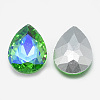 Pointed Back Glass Rhinestone Cabochons RGLA-T017-13x18mm-06-2