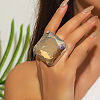Exaggerated Big Square Glass Finger Rings OZ5721-3-1