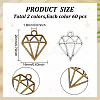 120Pcs 2 Colors Alloy Tibetan Pendants FIND-LP0001-40-2