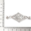 Brass Micro Pave Clear Cubic Zirconia Fold Over Clasps KK-A227-03P-3