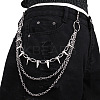 Aluminum & Alloy Spike Rivets 3 Layer Trousers Chains WGE957A-01-1