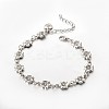 Trendy Tibetan Style Flower Anklets AJEW-AN00083-1