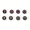 Opaque Black Acrylic Beads SACR-YW0001-21A-4