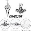2Pcs 2 Style 316 Surgical Stainless Steel Pendants STAS-UN0039-75-5