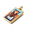 Tarot 304 Stainless Steel Enamel Pendants STAS-M119-07Q-G-3