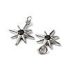 Rack Plating Brass Micro Pave Cubic Zirconia Pendants KK-P235-02P-2