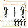 32Pcs 2 Colors POM Plastic Swivel Clasps FIND-SC0017-04-2