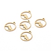 201 Stainless Steel Laser Cut Pendants X-STAS-S105-T901-2G-2