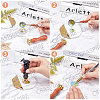 Brass Wax Seal Stamp with Handle AJEW-WH0184-0668-6