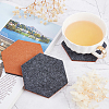 Hexagon Wool Felt Cup Mat DIY-WH0308-13-6