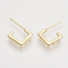Brass Stud Earring Findings X-KK-T054-56G-NF-2