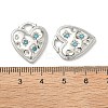 304 Stainless Steel Rhinestone Pendants STAS-L308-11P-3