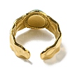Ion Plating(IP) 304 Stainless Steel Open Cuff Rings RJEW-C079-18G-03-3