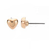 Heart Stud Earrings for Women EJEW-S213-02A-01G-RS-3