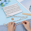 Iron Rhinestone Banding Trim IFIN-WH0065-77-3