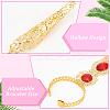4pcs 2 Colors Acrylic Oval Full Hand Ring Bracelet BJEW-AN0001-23-3