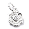 925 Sterling Silver Cubic Zirconia Pendants STER-Q001-02S-02-1