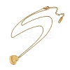 304 Stainless Steel Heart Pendant Necklaces NJEW-N055-14G-1