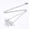 Non-Tarnish 201 Stainless Steel Puppy Pendant Necklaces NJEW-T009-JN042-1-40-2