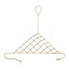 304 Stainless Steel Bar Link Triangle Mesh Toe Ring Anklets for Women AJEW-AN00664-2