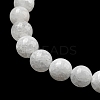 Natural White Jade Round Beaded Stretch Bracelets BJEW-F202-06-01-3