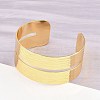 304 Stainless Steel Cuff Bangles for Women BJEW-P363-11G-3