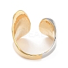 Brass Wide Open Cuff Ring for Women RJEW-C102-16GP-3