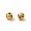 Brass Micro Pave Cubic Zirconia Beads KK-R216-08G-01-2