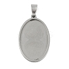 Non-Tarnish 201 Stainless Steel Pendant Cabochon Settings STAS-L279-012P-01-1
