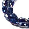 Opaque Solid Color Electroplate Glass Beads Strands X-EGLA-N013-P4mm-B03-3